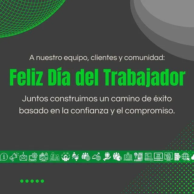 Imágen de celebración por el Día del Trabajador- Ergittek